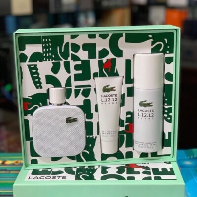 SET - LACOSTE “BLANC” 3.3OZ 3PCS MEN
