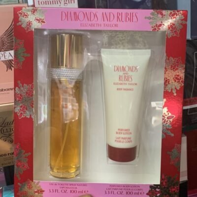 GIFT SET - ELIZABETH TAYLOR "DIAMOND & RUBIES" 3.40Z EDT 2PCS WOMEN