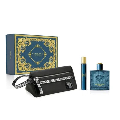 SET - VERSACE "EROS” 3.4OZ EDP SPR MEN