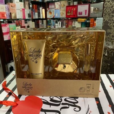 SET - PACO RABANNE “LADY MILLION” 2.7OZ EDP 3PCS WOMEN