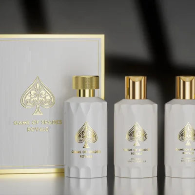 SET - JO MILANO "GAME OF SPADES ROYALE" 3.4OZ PARFUM UNISEX "4PCS"