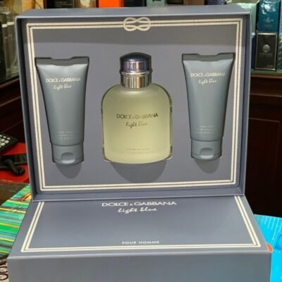 SET - DOLCE & GABBANA “LIGHT BLUE” 4.2OZ EDT 3PCS MEN