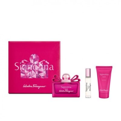 SET - SALVATORE FERRAGAMO "SIGNORINA RIBELLE" 3.4OZ EDP 3PCS WOMEN