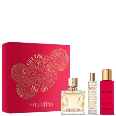 SET - VALENTINO "VOCE VIVA” 3.4OZ EDP 3 PCS WOMEN