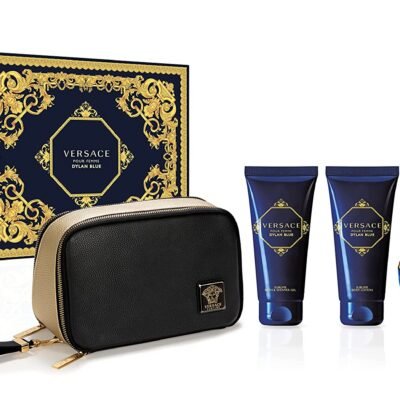 SET - VERSACE “DYLAN BLUE" 3.4OZ EDP 4PCS WOMEN