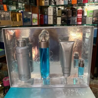 Estuche 360 De Perry Ellis Hombre Set 4 Pzas Eau De Toilette Nuevo Original
