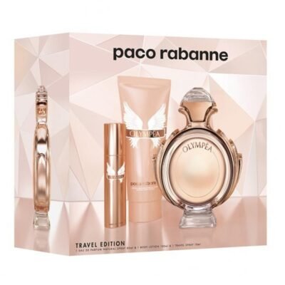 SET - PACO RABANNE "OLYMPEA" 2.7OZ EDP 3PCS WOMEN