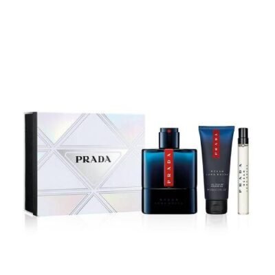 SET - PRADA "LUNA ROSSA OCEAN" 3.4OZ EDT SPR "3PCS" MEN