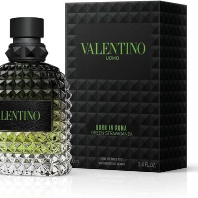 VALENTINO UOMO "BORN IN ROMA GREEN STRAVAGANZA" 3.4OZ EDT SPR MEN